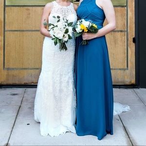 Azazie Bridemaid Cherish Dress in Peacock